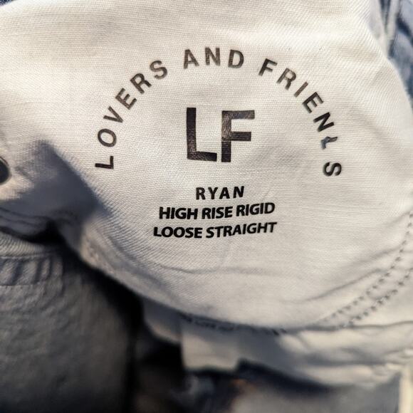 Lovers + Friends Ryan High Rise Rigid Loose Straight Jeans NWT - Picture 11 of 14